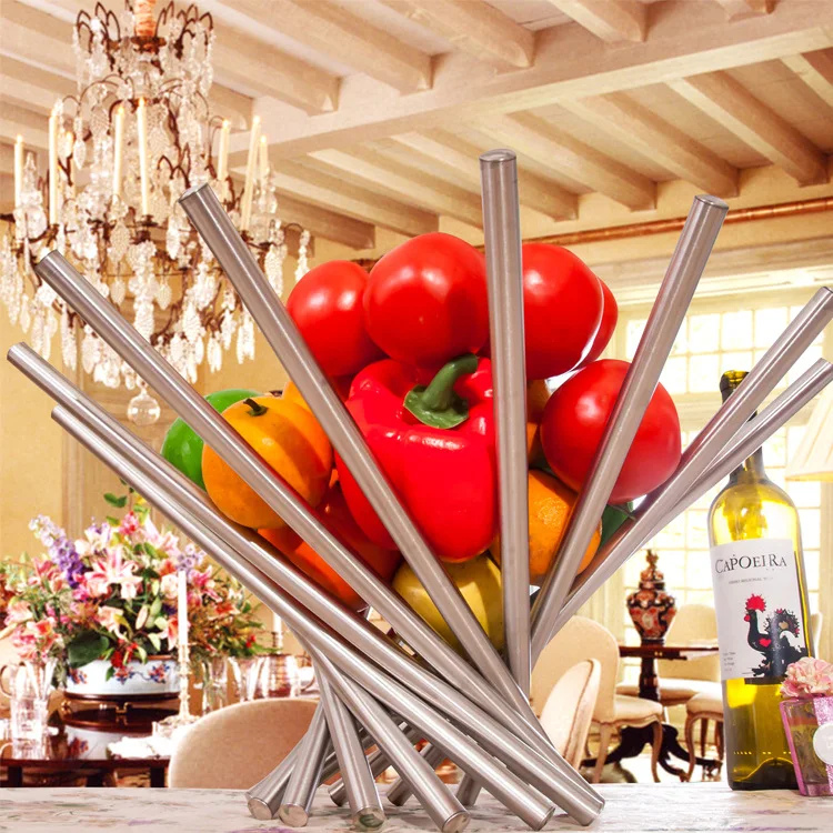

Fruit Basin Stainless Steel Da Vinci Fruit Bowl Beautifully Creative Rotating Fruit Basin Teapoy Table Hotel Decoration Manufact