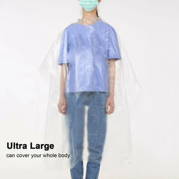 

New 50/100Pcs Hair Cutting Capes Disposable Waterproof Transparent Hair Salon Hairdressing Capes SCI88
