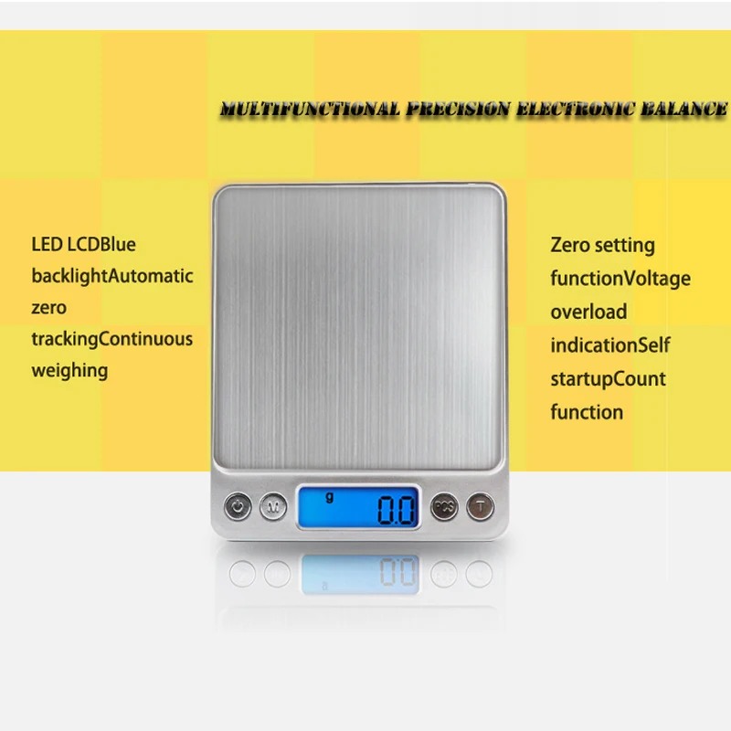Kitchen Scale Portable Scale Digital Scale Pocket Scale Jewelry Scale Weighing Tools 500/0.01g 3000g/0.1g LCD Portable Mini Electronic Digital Scales Pocket Case Postal Kitchen Jewelry Weight Balance Scale