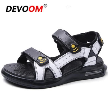 

New Outdoor Genuine Leather Hiking Sandals Men Summer Sneakers Men Rubber Non-Slip Beach Sport Sandals Trekking Shoes Sandalias