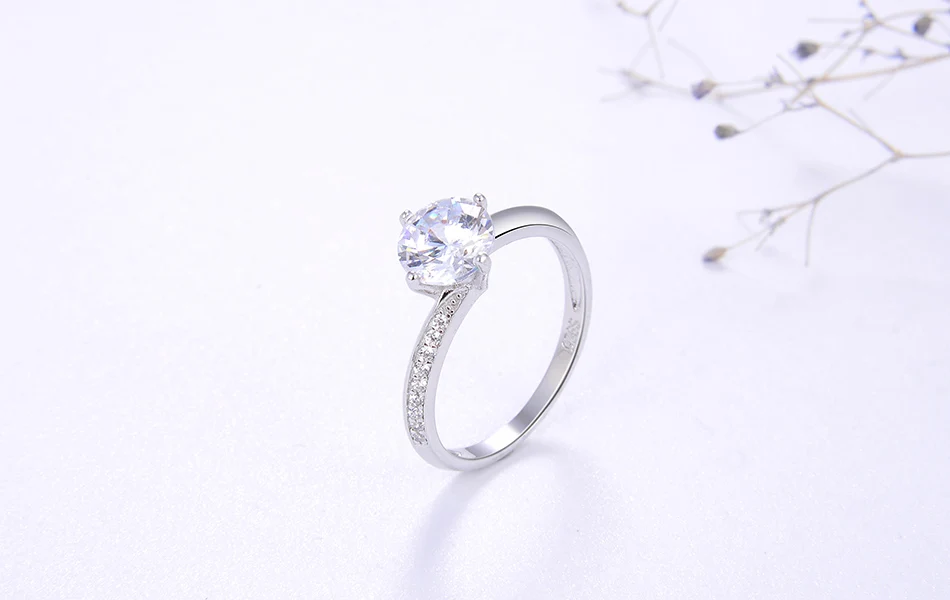 ORSA JEWELS роскошные 925 серебряные свадебные кольца пасьянс фианит AAAA круглой огранки подлинные кольца обручальные вечерние ювелирные изделия SR152