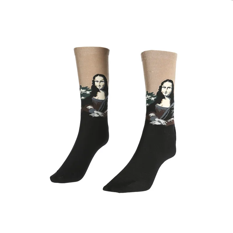 9 Носки унисекс для женщин и мужчин с рисунком звездной ночи Ван Гог современный Ренессанс - Цвет: 9