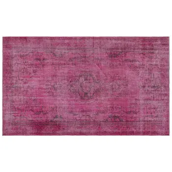 

Handmade Pink Vintage Overdyed Turkish Area Rug 166x277 Cm-5'5''X9'1''