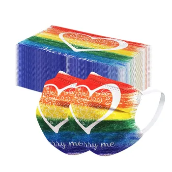 

10Pcs Disposable Face Mask Adult Christmas Mask Printed Mouth Masks Mascarillas Adulte Desechable Fast Delivery dropshipping#3