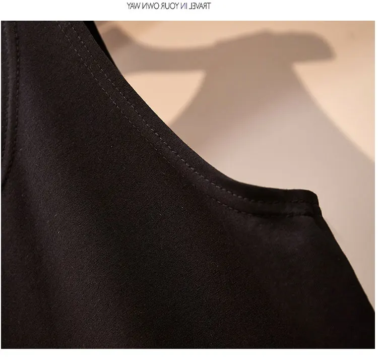 XL-5XL, плюс размер, платье из двух частей, осень, Модные свободные повседневные толстовки с длинными рукавами и жилет без рукавов, хлопковые платья