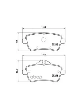 

Brake pads disc rear. Mercedes-Benz A-Class (W176) 06/12- / Mercedes-Benz CLA coupe (C11 Brembo art. p50099