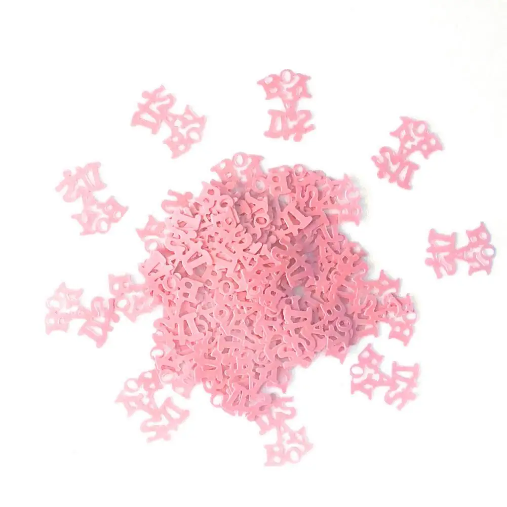 Детские вечерние украшения с блестками на день рождения для мальчиков и девочек, бумажные конфетти - Цвет: Pink