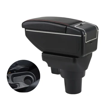 

Special Car Armrest Box For Hyundai solaris 2 Armrest Box Custom Made Auto Central Armrest Pad USB Interface Cup holder