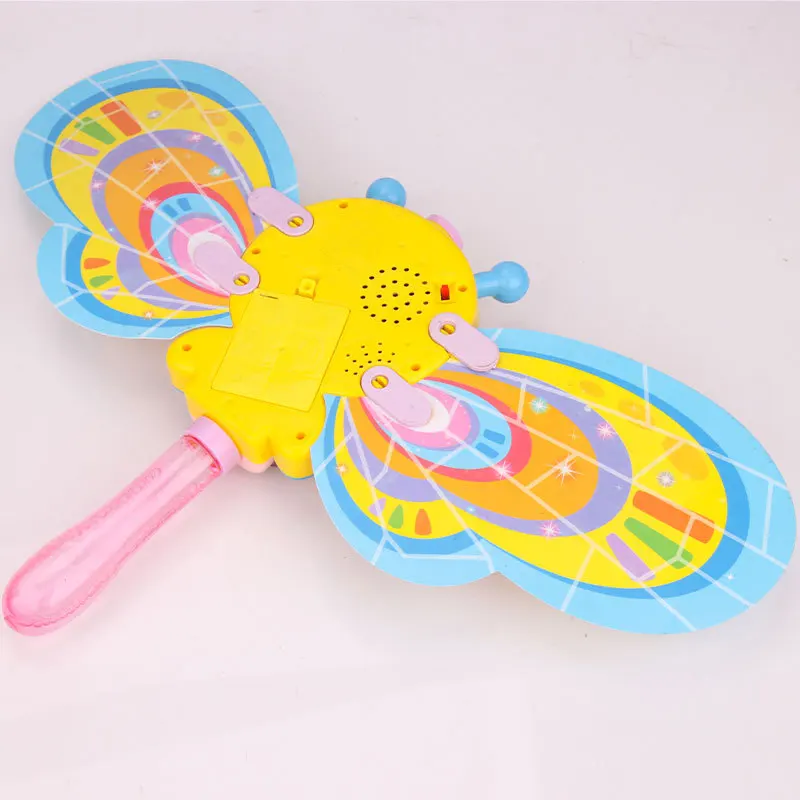Стиль маленький пчелиный электрический крыло пузырьковый пистолет есть музыка полностью автоматическая дуя пузырьки с пузырьковой смесью детская игрушка