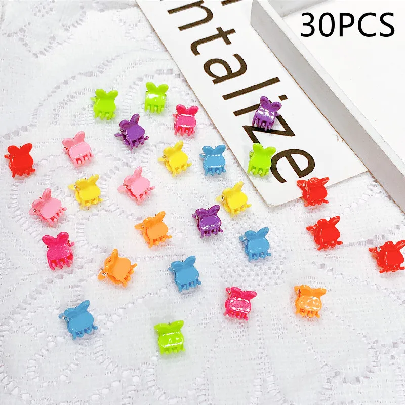 large hair clip 30/50PCS Set Girls Cartoon  Colorful Flower Mini Hair Claws Kids Sweet Hairpins Children Fashion Hair Accessories Cute Hair Clip goody hair clips