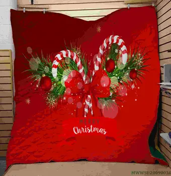 

3D Digital Quilt Christmas Cartoon Printed Quilted Bedspread Fashionable Bedspreads Quilts For Bed ALL sizes