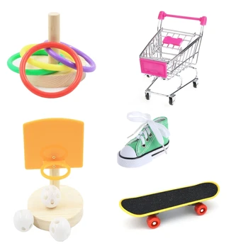 

Bird Training Toys Shopping Cart Basketball Hoop Stacking Ring Skatebord Sneaker