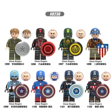 Одна строительных блоков Супер Герои Гидра Мстители Капитан Америка Стив Роджерс щит фигурки для детей подарок игрушки X0236