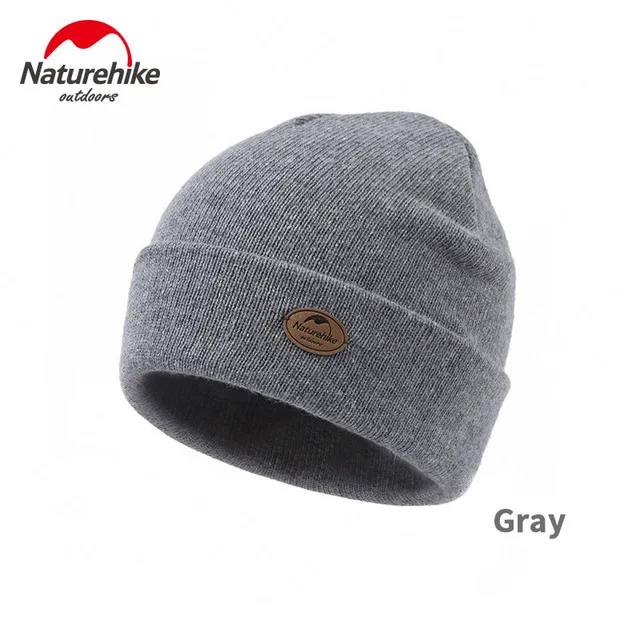 Naturehike, уличная шерстяная теплая шапка, зимняя, походная, для путешествий, утолщенные, Непродуваемые шапки - Цвет: Grey
