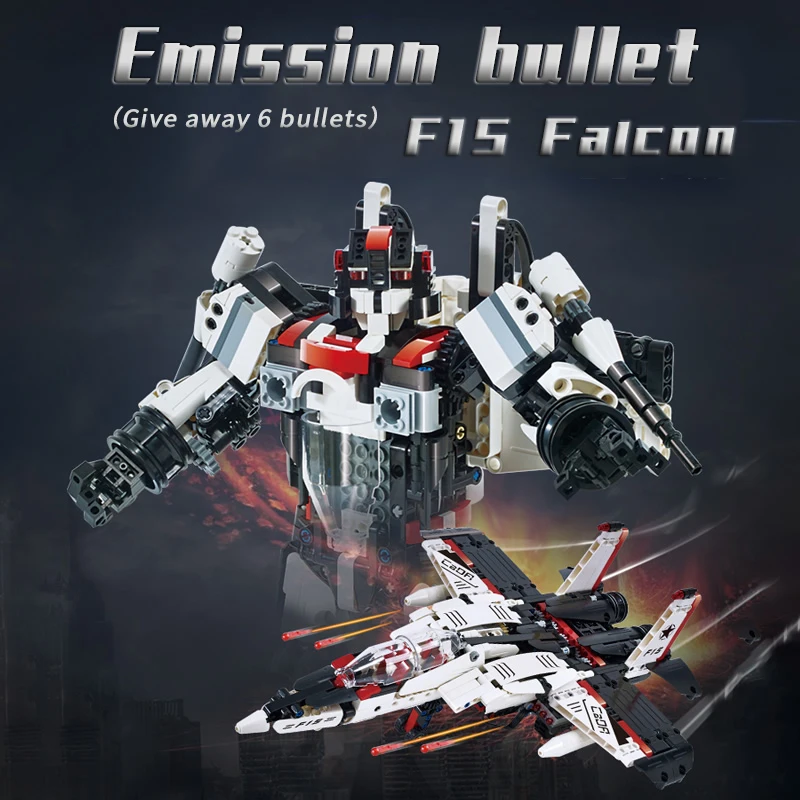 

RC Block Toy Airplane Robot 2 in 1 LegoED Building Block Set Fit Technic Power Motor Model Bricks For Children Toys Gifts