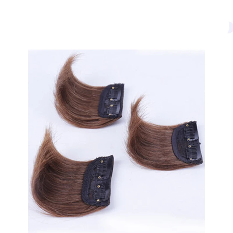 

MANWEI 3 Colors Hair Top Hair Pad Long Straight Hair Extensions Clips In Black Brown Hairpiece for Women