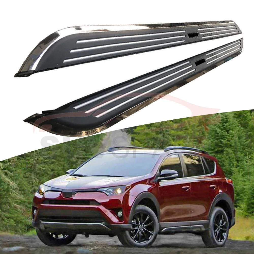 Side step fits for Toyota RAV4- running board nerf bar 2Pcs left right Aluminium side step side pedal