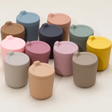 Tasse à boire en Silicone pour bébé, tasse de voyage étanche, de qualité alimentaire 