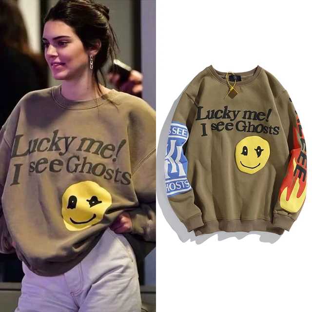 Kanye West Pullover Fleece Hoodies Kendall Jenner Print Sweatshirt Foaming  Printing Hoodies Streetwear Women