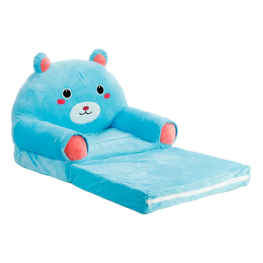 Плюшевые детские игрушки животные Дети складной диван детский диван татами мультфильм диван сиденье подарки для девочек подарок на день рождения шезлонг кровать диван - Цвет: Blue Bear