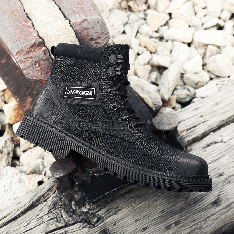 Gran tamaño 38 48 zapatos cálidos para hombres, botines de marca para hombres, botines clásicos de cuero británico para hombre, botas de invierno a la moda para hombres|Botas básicas| -