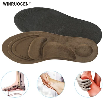 

4D Fluff Keep Warm Heated Orthotic Insoles Thicken Soft Breathable Winter Sport Shoes Insert For Man Woman Boots Pad