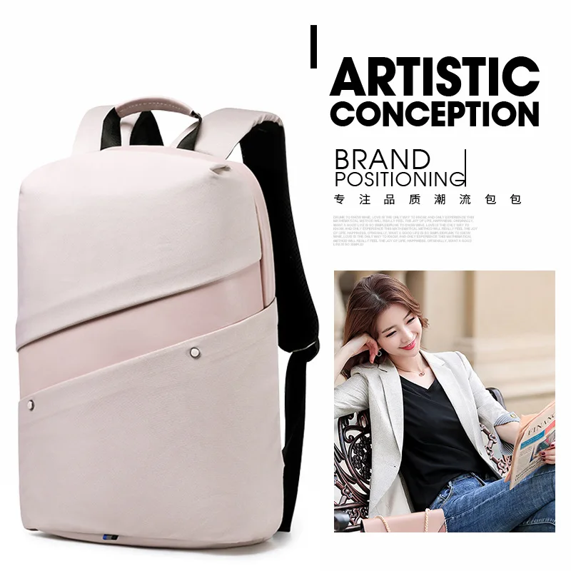 

2019 New Style Fashion WOMEN'S Backpack Business Laptop Backpack Women's Simple Anti-Theft School Bag Backpack