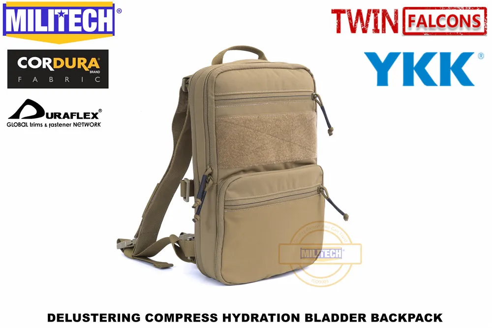 Bexiga de Água Militech Compressa Flatpack Hidratação Mochila Mk3 Compatível 8l Bolsa Milspec tw 500d Cordura Delusted 14 Militech compressa flatpack hidratação mochila mk3 compatível