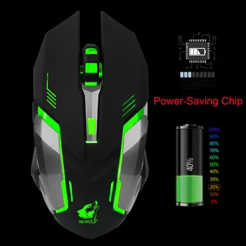 

Wireless 2.4GHz Mouse Silent LED Backlit Optical Mice LED 6 Buttons 1600DPI Rechargeable Gaming Ergonomic Mice For Laptop DD