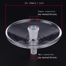 1 шт. 14 мм диаметр соединения стеклянный пепельный лоток для светодиодных спиральных стеклянных кальянов пружинный разъем для кальяна