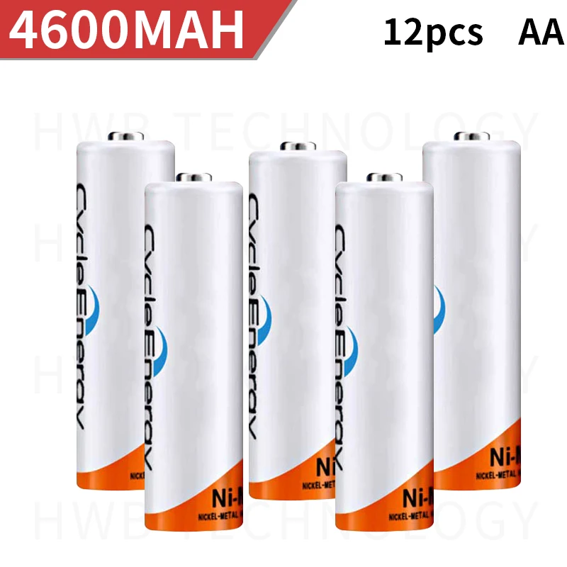 12 шт Оригинальные Новые 1,2 V 4600mAh Ni-MH AA батареи 2A 14500 перезаряжаемые батарейки для Sony pilas recargables Batteria