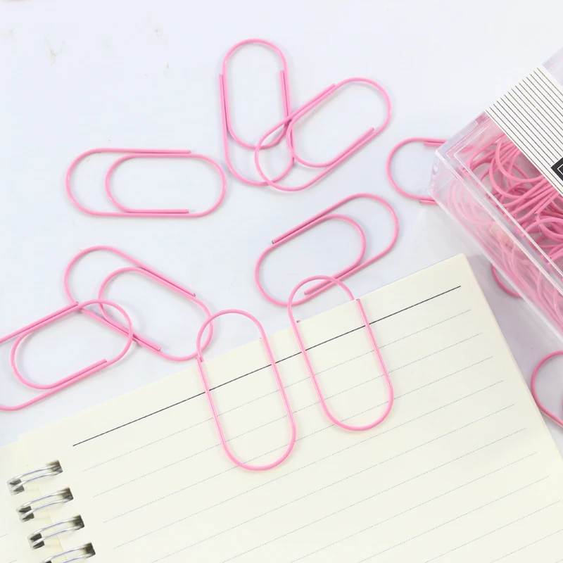 Domikee милые розовые металлические офисные школьные зажимы органайзера для заметок, конфетные зажимы для девочек, канцелярские принадлежности среднего размера