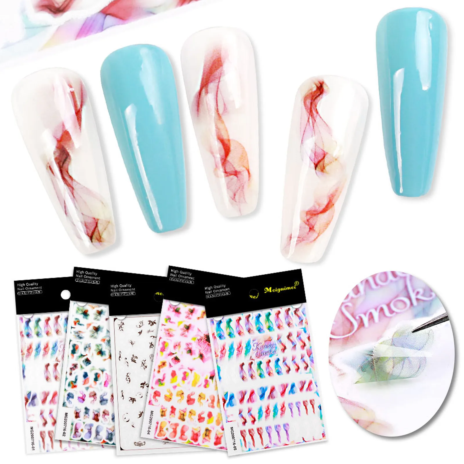 Blooming Flower Sticker Super Flash 3D Nail Japanese Style Art sticker art decorations supplies tool fruit juice | Красота и здоровье