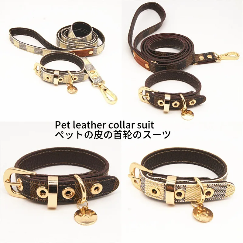 

Big Brand Celebrity Style Floral Pet Leash Neck Ring Set Shiba Inu Bull Bichon Dog Leash Pet Supplies