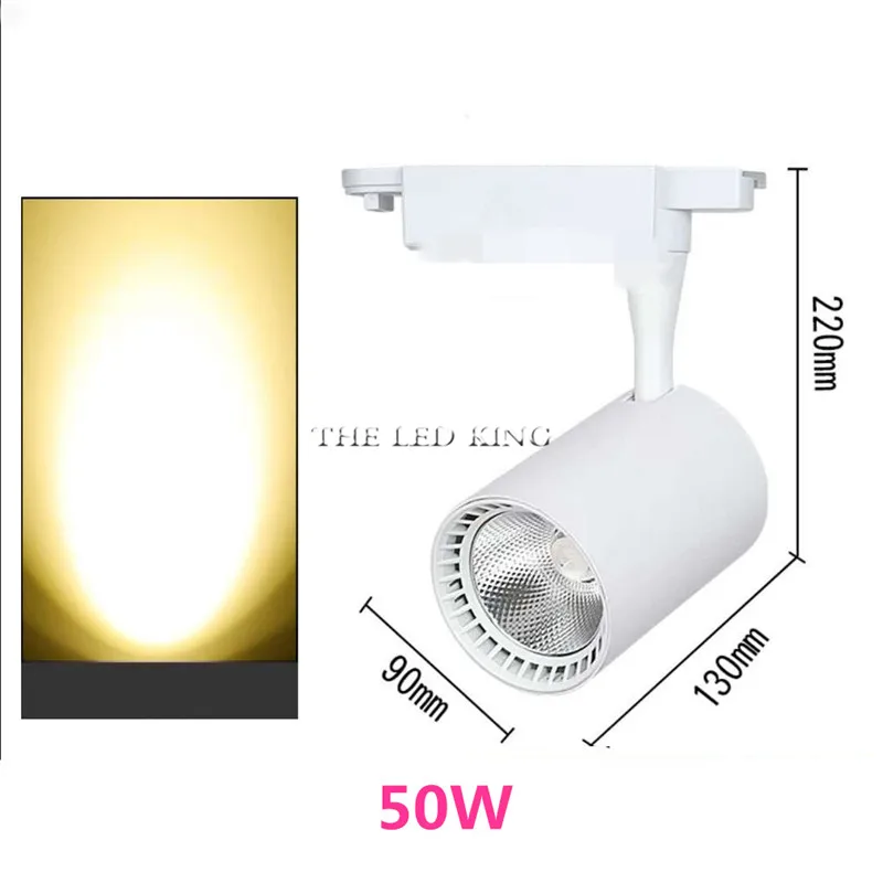 Трековый светильник 12 Вт 20 Вт 30 Вт 40 Вт COB светодиодный Трековый светильник s светильник Точечный потолочный светильник 220 В Точечный светильник рельсовый светильник для магазина кухонной комнаты