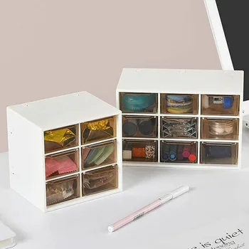 

Desktop Make Up Organizer Storage Box Shelf Bathroom Organizer Desktop Storage Containers Transparent Simple Organizer Boxes
