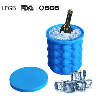

Lattices Silicone Ice Bucket Wine Ice Cooler Cube Box Beer Cabinet Space Saving Kitchen Tools Drinking Whiskey Freeze 13*14cm