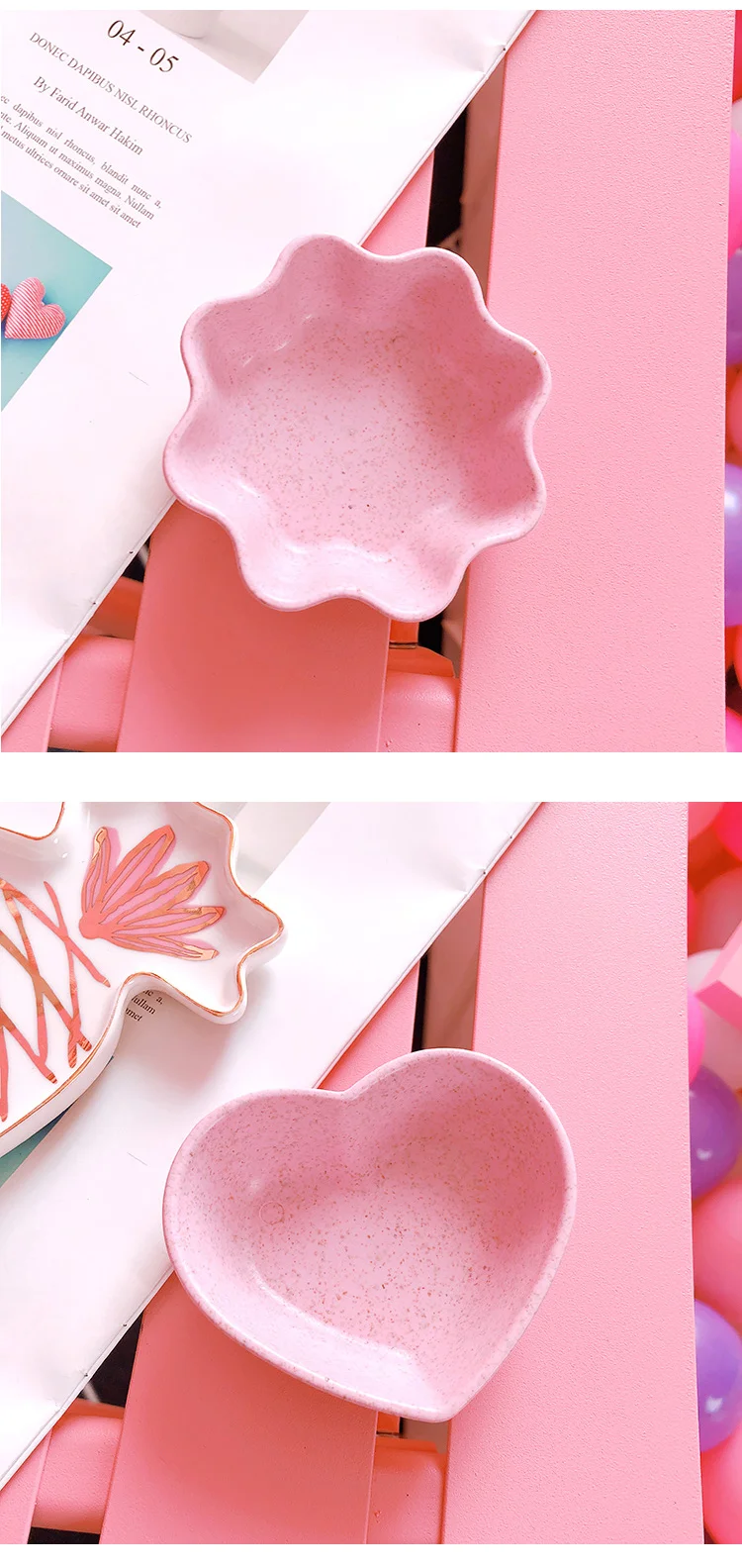 Eco Pink Snack Bowls - 1 - Kawaii Mix