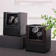 New PU Watch Shaker Winder Holder Display for Automatic Mechanical Watches Watch box Double Watches Storing Box USB Charging