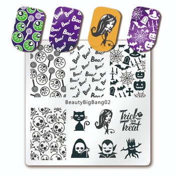 

BeautyBigBang 2020 NEW DIY Nail Stamping Plate Square Lace Flower Animal Pattern Nail Art Stamp Template Image Plate Stencils
