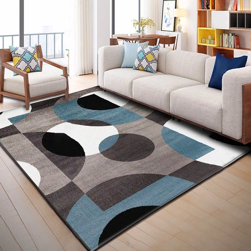 

European Geometric Carpets Living Room Bedroom Study Bedside Carpet Rectangle Modern Decor Tatami Rug Home Yoga 3D Blanket Mat
