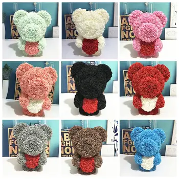 

Wedding Gifts Valentines Day Gift Rose Bear Bouquet PE Simulated Flower Bear Doll Recuerdo De Bodas