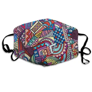 

Polyester Anti-dust Mouth Mask - Abstract City World Seamless Art Washed Reusable Mouth-Muffle - Fashion Printed Face Masks for