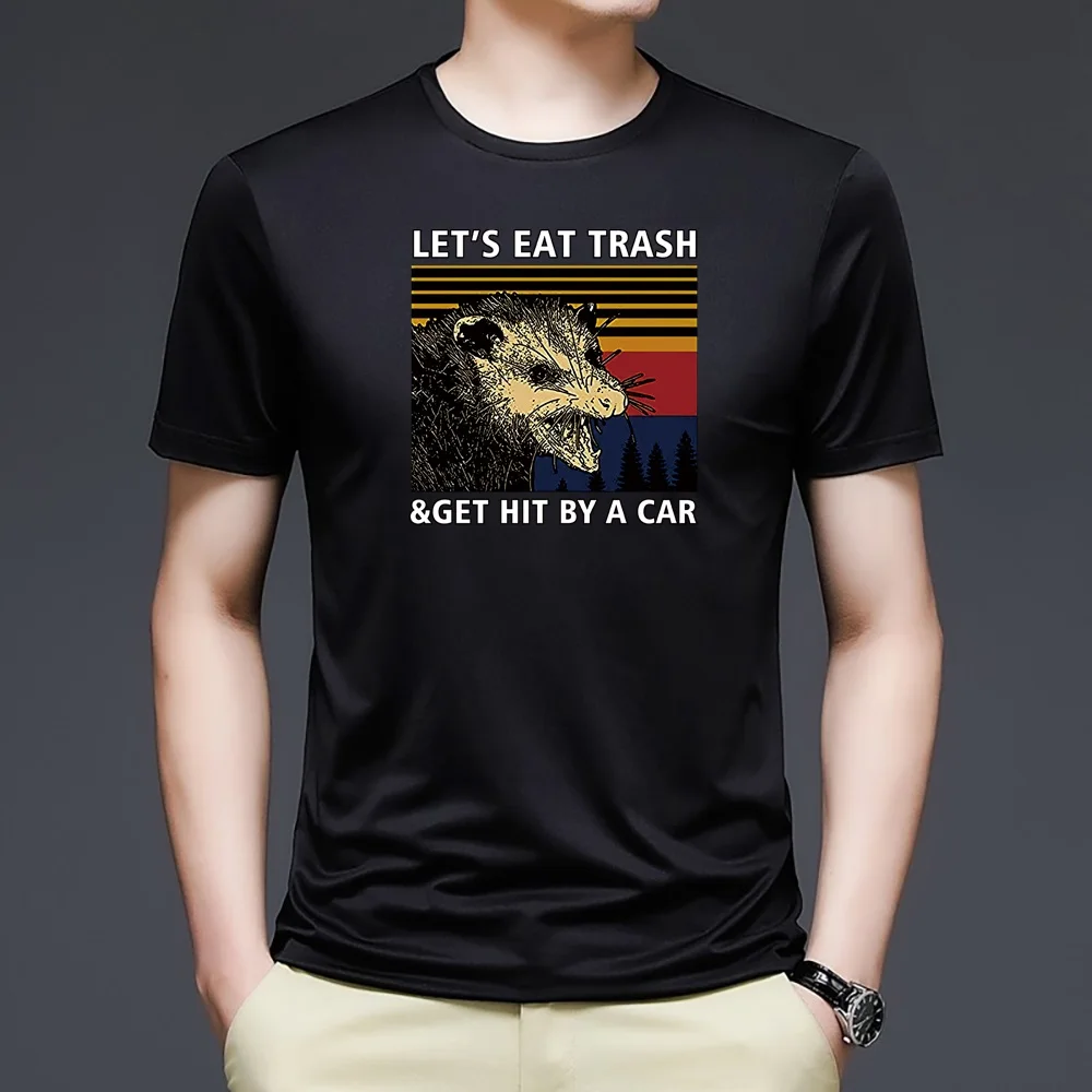 T-shirts Tops Men Summer Fashion Printed Clothing Short Sleeve O-neck Casual All-match Tees Streetwear Commuter Tops Pullover