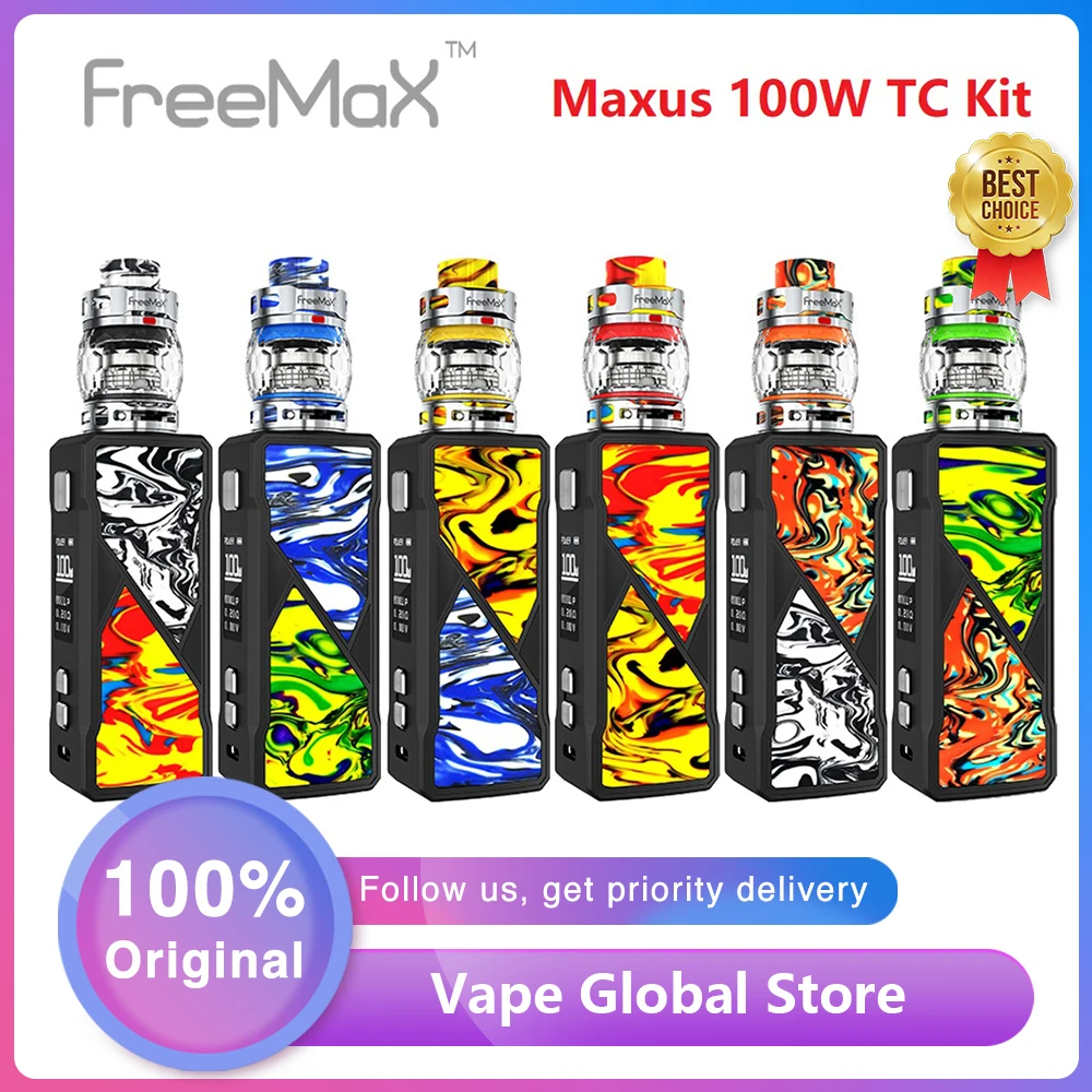 Новый Freemax Max 100 Вт TC Kit W/ Fireluke 3 Емкость бака 5 мл принимает FM COILTECH 4 0 ВТ/военный класс
