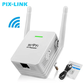 

PIXLINK Smart Mini Wifi Router Wireless Repeater High Speed 300M Transmission Network Router AP WiFi Signal Range Extender Plug