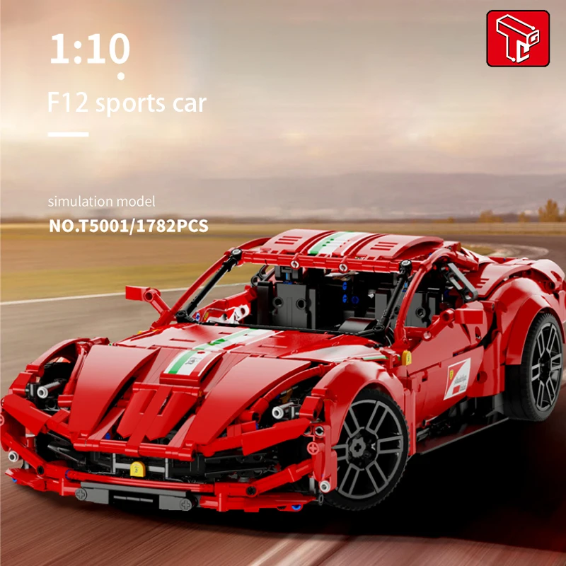 Building Blocks 1782pcs MOC High-TechModel Bricks Ferrari F12 The Super Racing Sport Car Toys For Kids Christmas Gifts | Игрушки и хобби