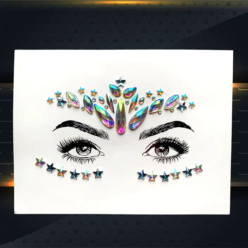 Алмазные кристаллы глаза драгоценные Камни Татуировки наклейки Стразы лоб брови лицо ювелирные украшения боди-арт косметика для невесты выпускного вечера - Цвет: PBL181