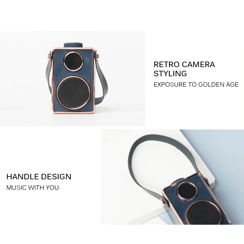 Мини ретро портативный беспроводной Bluetooth динамик для Xiaomi huawei Стерео Bluetooth 4. 0 открытый объемный звук для Рождественский подарок
