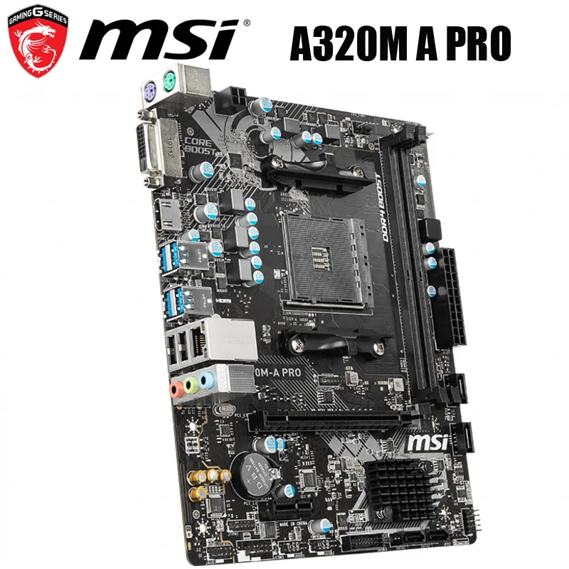 NEW MSI A320M A PRO Motherboard Socket AM4 32GB